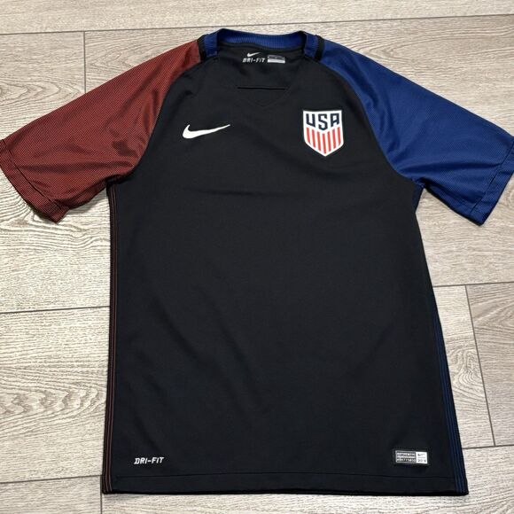 Nike 2016 Team USA USMNT Black Away Soccer Jersey Size Small Dri Fit Athletic - Picture 1 of 7